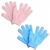 Lot de 4 gants exfoliants, gant exfoliant pour le corps Gant exfoliant pour le corps pour douche, spa, massage, dissolvant de
