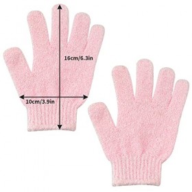 Lot de 4 gants exfoliants, gant exfoliant pour le corps Gant exfoliant pour le corps pour douche, spa, massage, dissolvant de