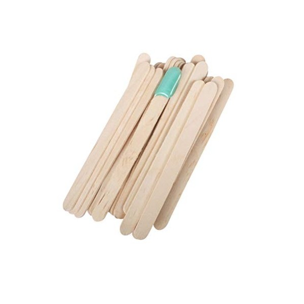 Bâtonnets de cire à sourcils, petit applicateur de spatules en bois, 50pcs spatules de cire à cire en bois applicateurs de bâ