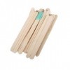 Bâtonnets de cire à sourcils, petit applicateur de spatules en bois, 50pcs spatules de cire à cire en bois applicateurs de bâ