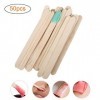 Bâtonnets de cire à sourcils, petit applicateur de spatules en bois, 50pcs spatules de cire à cire en bois applicateurs de bâ