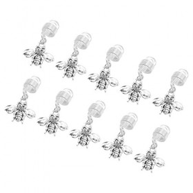 10 Pièces de Perles de Cheveux de Style Viking, Perle de Barbe en Métal, Accessoire de Conception Dinsecte pour Trier et Sép