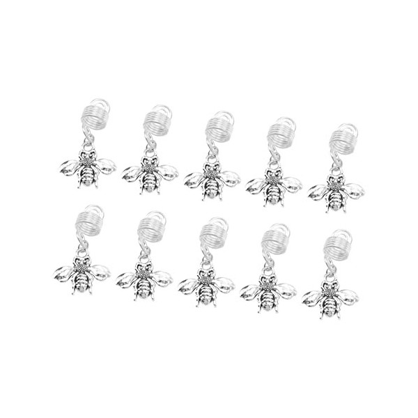 10 Pièces de Perles de Cheveux de Style Viking, Perle de Barbe en Métal, Accessoire de Conception Dinsecte pour Trier et Sép