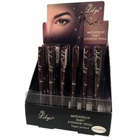 Lilyz Vegan Crayon A Sourcils Brun Foncé Waterproof - Rétractable - Produit Végétalien