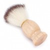 Blaireau de Rasage en Laine de Nylon Doux, Brosse à Barbe, Brosse à Barbe Portable avec Poignée Confortable, Nettoyage du Vis