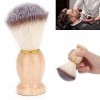 Blaireau de Rasage en Laine de Nylon Doux, Brosse à Barbe, Brosse à Barbe Portable avec Poignée Confortable, Nettoyage du Vis