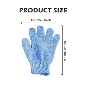 4 Pairs Gants Exfoliants,Gants De Bain Exfoliants,Gant Exfoliant Corps,Gants Exfoliants à Cinq Doigts,Gant Double-Face De Dou