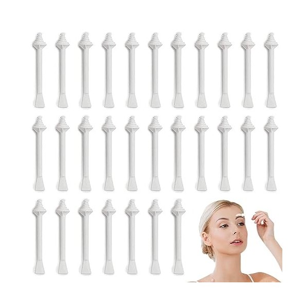 Lot de 50 bâtonnets de cire pour poils de nez, bâtonnets de cire pour épilation du nez, pour le nettoyage des narines et lép