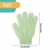 2 Paires Gants Exfoliants Corps Douche Gant De Gommage Double Texture Gants De Bain Pour Douche Spa Massage Décapant Peau Mor