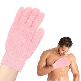 Lot de 2 gants exfoliants, gants de toilette exfoliants, gants de bain pour douche, peau exfoliante, gants de exfoliation pou