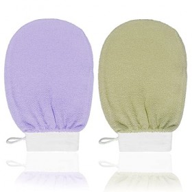 2 Pièces Gant Exfoliant Gant Exfoliant Kessa Gant De Crin Gants Gommage Corps Et Visage Gants de Bain Gommant Nettoie Et Puri