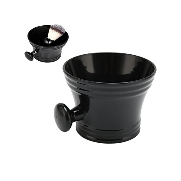 Bol à Savon de Rasage de Grande capacité avec Poignée, Portable et Durable, pour Barbier, Maison et Voyage