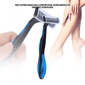 Rasoirs de sécurité avec Poignée en Silicone, Rasoir Portable 4 Pièces pour Hommes, Tondeuse Dépilation Sûre et Pratique pou