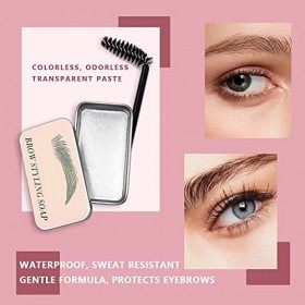 Gel Sourcils, Savon Sourcils Baume Transparent pour les Sourcils, Pommade Coiffante Longue Durée pour les Sourcils, Cire de M