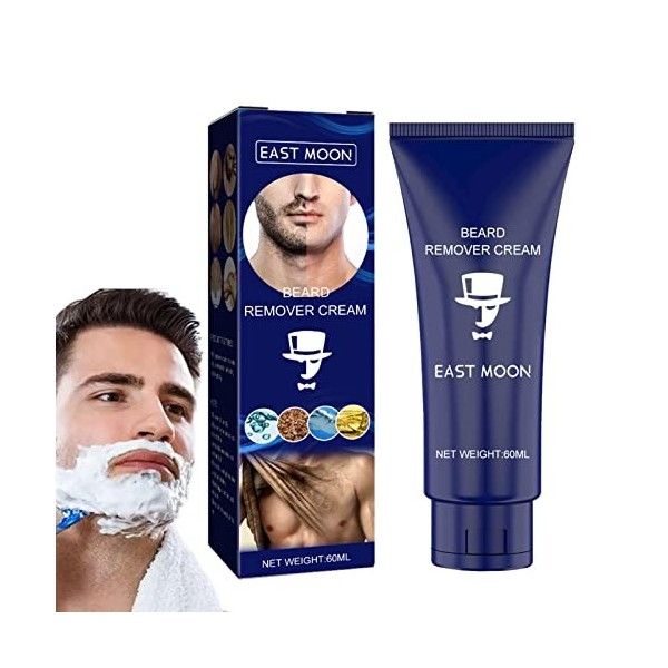 Zceplem Crème dépilatoire | Crème dépilatoire dépilatoire 60 ML pour Peaux même sensibles | Épilateur Rapide pour la Barbe, L