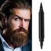 Crayon de Remplissage pour Barbe, Couverture Anti-transpiration, Fourchette à 4 Pointes, Stylo de Coiffure pour Barbe Marron 