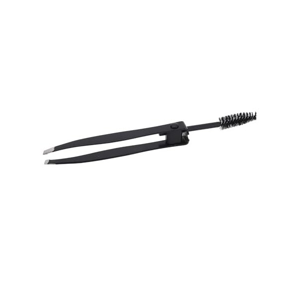 Pince à Sourcils Multifonctionnelle Noire avec Peigne à Sourcils Outil de Maquillage Idéal Outil de Toilettage de Maquillage 