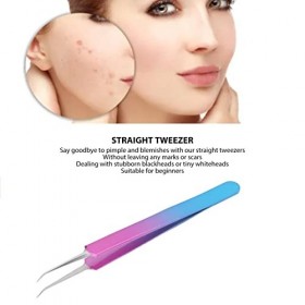 Pince à épiler Pointue Incurvée, Pince à épiler De Précision Avec Poignée Multicolore En Acier Inoxydable Pour Extracteur De 