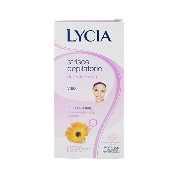 Lycia Viso Professional Lot de 20 bandes dépilation pour peau sensible