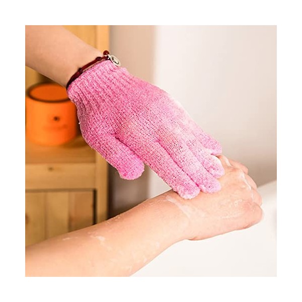 FOMIYES Gants De Massage Pour Le Corps 2 Pièces Gant De Gommage Coréen Gants De Douche En Nylon Exfoliants Pour Le Corps Gant