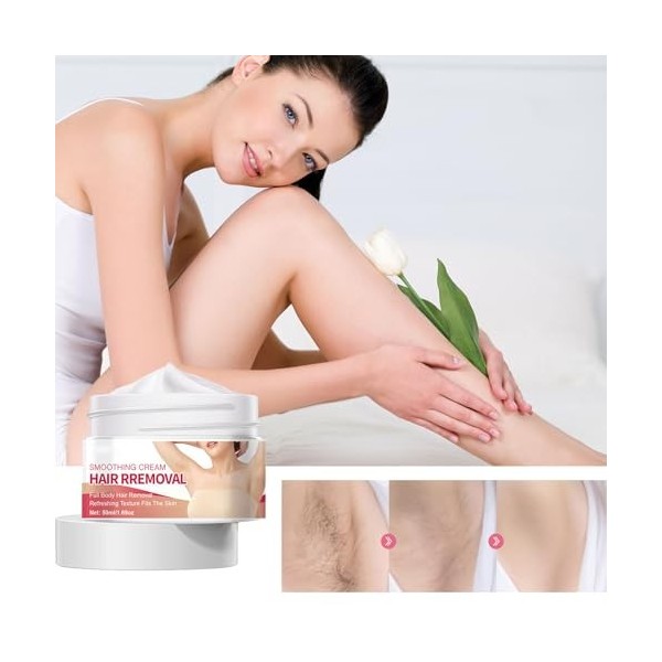 Crème dépilatoire | Crème naturelle et respectueuse de la peau pour lépilation privée - Produits nettoyants pour peaux grass