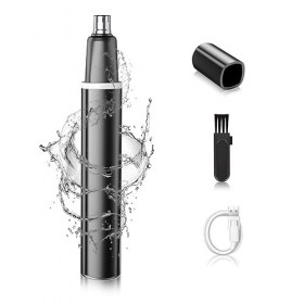 Tondeuse professionnelle pour les oreilles et le nez,2 en 1 Tondeuse à sourcils Wet & Dry Nose Ear, USB Tondeuse Nez Oreilles