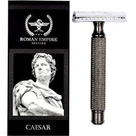 Rasoir de sécurité coupe choux traditionnel Caesar Gun Metal avec lot de 20 lames