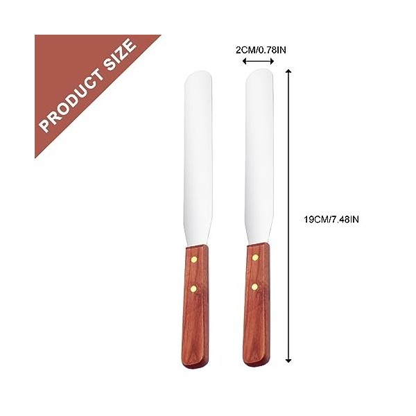 2 Pièces Cire Spatules Grattoir à Crème dÉpilation en Métal Spatules Antiadhésives Cire Spatule en Applicateur dÉpilation S