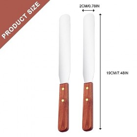 2 Pièces Cire Spatules Grattoir à Crème dÉpilation en Métal Spatules Antiadhésives Cire Spatule en Applicateur dÉpilation S