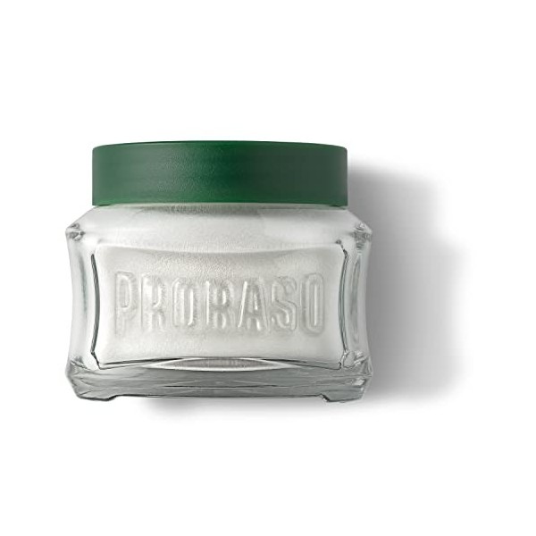 Proraso Crème avant-rasage, 100ml, Crème de pré-rasage rafraîchissante et tonifiante à lhuile deucalyptus et au menthol, Fa