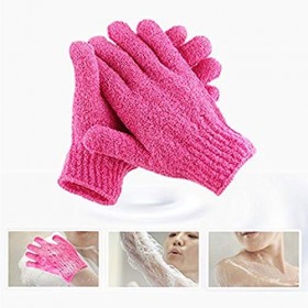 10 Pièce Gants Exfoliant, Gants de Gommage de Bain, Gants Exfoliants à Cinq Doigts, Gants en Nylon de Douche Exfoliants pour 