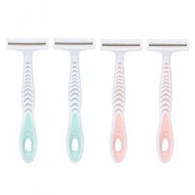 Rasoir pour femmes 4 pièces, lame antidérapante à 3 couches, rasoirs jetables manuels portables pour les poils des aisselles,