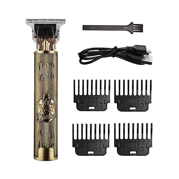 Elainlam Tondeuse à barbe et chaume pour homme - Tondeuse sans fil avec fonction USB TypeC 