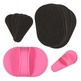 Lot de 10 Coussinets dépilation, Gant dépilation pour enlever les poils de la Moufle dépilation de 2 Tailles 8 Papiers de 