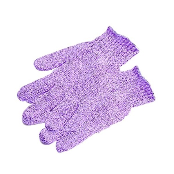 FOMIYES 2 Pièces Gants De Gommage Corporel Gants Exfoliants Gants De Douche En Nylon Gommage Corporel Exfoliant Cinq Doigts C