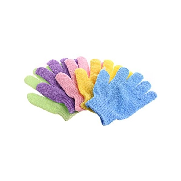 minkissy Gants De Gommage Corporel 2 Pièces Gants De Douche En Nylon Gants De Bain Exfoliants Serviette De Bain Givrée