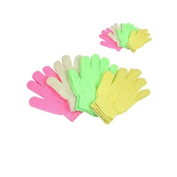 POPETPOP Paire De Gants De Bain Gants Exfoliants Gants De Douche Corporelle Double Face