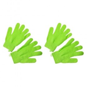 2 Paires Gants Gommage Corporel Bain Douche Lavage Du Corps Nettoyage En Profondeur Saleté Délimination Des Peaux Mortes Pou
