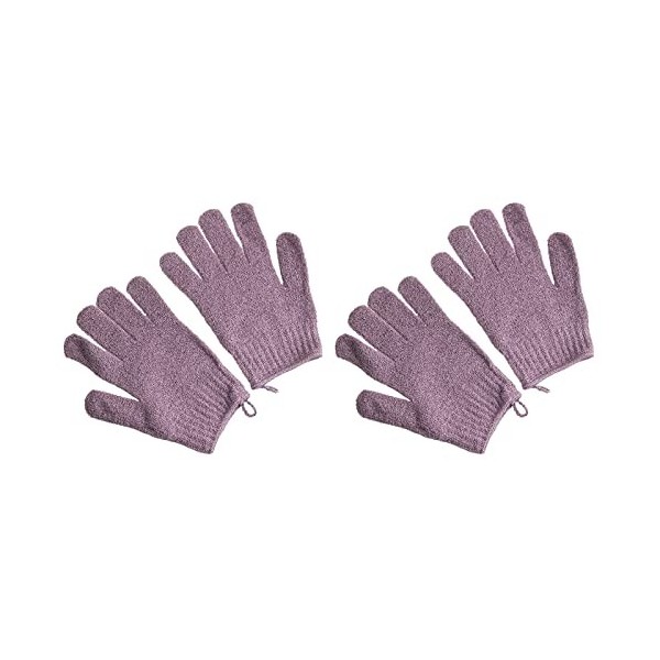 2 Paires Gants Gommage Corporel Bain Douche Lavage Du Corps Nettoyage En Profondeur Saleté Délimination Des Peaux Mortes Pou