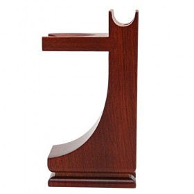 jerss Brosse en Bois Rasoirs Goutte à Goutte Support Taille Standard Barbier Base de Rasage Couteau de Rasage en Bois Massif 