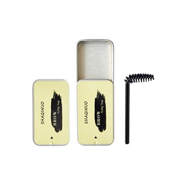 Yumoo Kit de savon à sourcils, savon coiffant pour sourcils, pommade coiffante imperméable à leau et aux taches pour sourcil