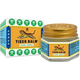 Tiger Balm - BAUME DU TIGRE Blanc - Baume à effet froid - Parfum mentholé - Pour sportifs, après leffort ou en massage de la