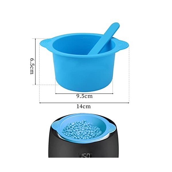 Kit dÉpilation, Chauffe Cire en Silicone Compatible avec le Kit dÉpilation Électrique 454g Bol Chauffant pour Cire pour Tre