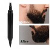 Remplisseur de Crayon à Barbe, 4 Conseils de Réparation en Forme de Fourchette, Stylo de Coiffure à Double Couverture, Amélio