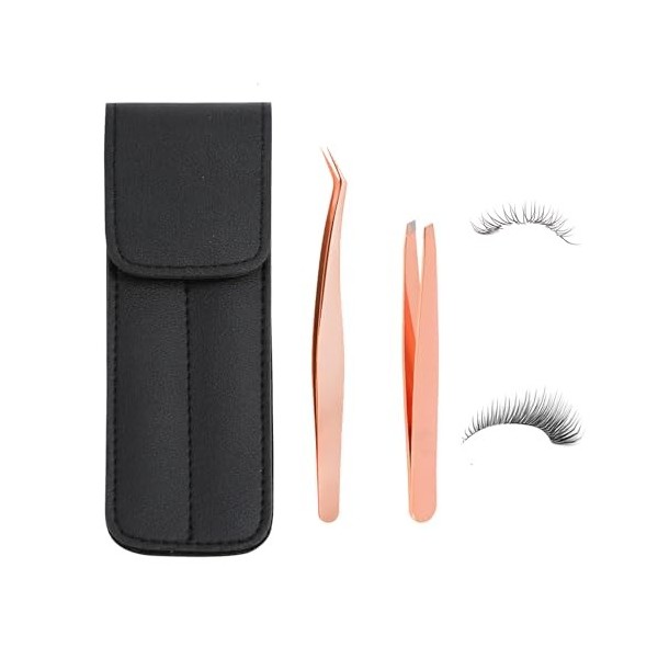 Zuroki Pince Extension Cils, Pince à épiler Professionnelle, Pince à Sourcils pour Femmes Filles, Outil de Maquillage pour Dé