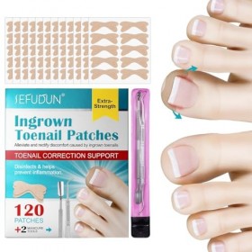 Patch de correction des ongles des pieds, Lisseur dongles 120 pièces, Réparation des ongles des orteils pour les ongles cour