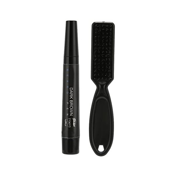 Stylo à Barbe, Kit de Remplissage de Stylo à Barbe Naturel Imperméable pour Remplir la Moustache BLACK 