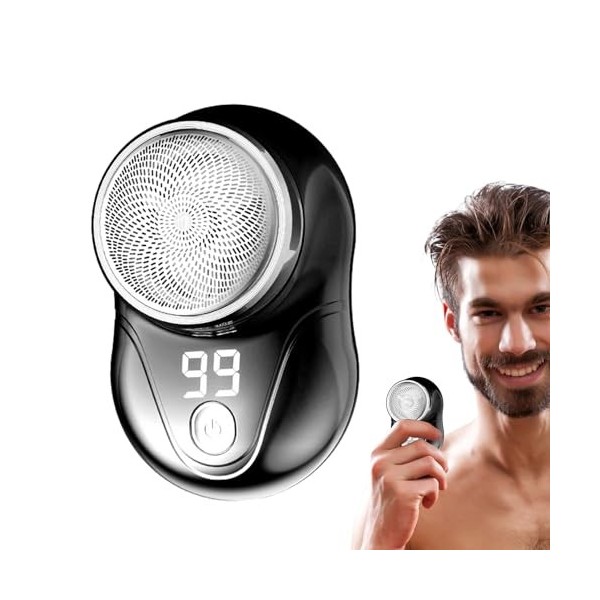 Mini rasoir de voyage | Mini rasoir pour hommes | Articles de toilette de voyage, rechargeable par USB, étanche, rasoir élect