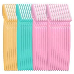 Magrimaxio 40 Pièces Rasoir Visage Femme, Dermaplaning Visage, Rasoir Sourcil Femme Homme, Rasoir À Sourcils de Sécurité pour