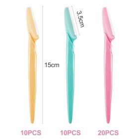 Magrimaxio 40 Pièces Rasoir Visage Femme, Dermaplaning Visage, Rasoir Sourcil Femme Homme, Rasoir À Sourcils de Sécurité pour